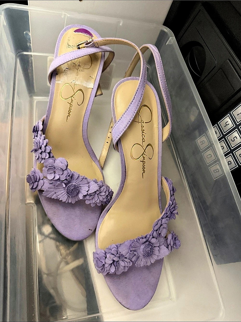 Jessica Simpson Purple Floral Heels